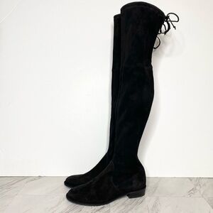 Stuart Weitzman Lowland Black Suede Over the Knee Boot 7M